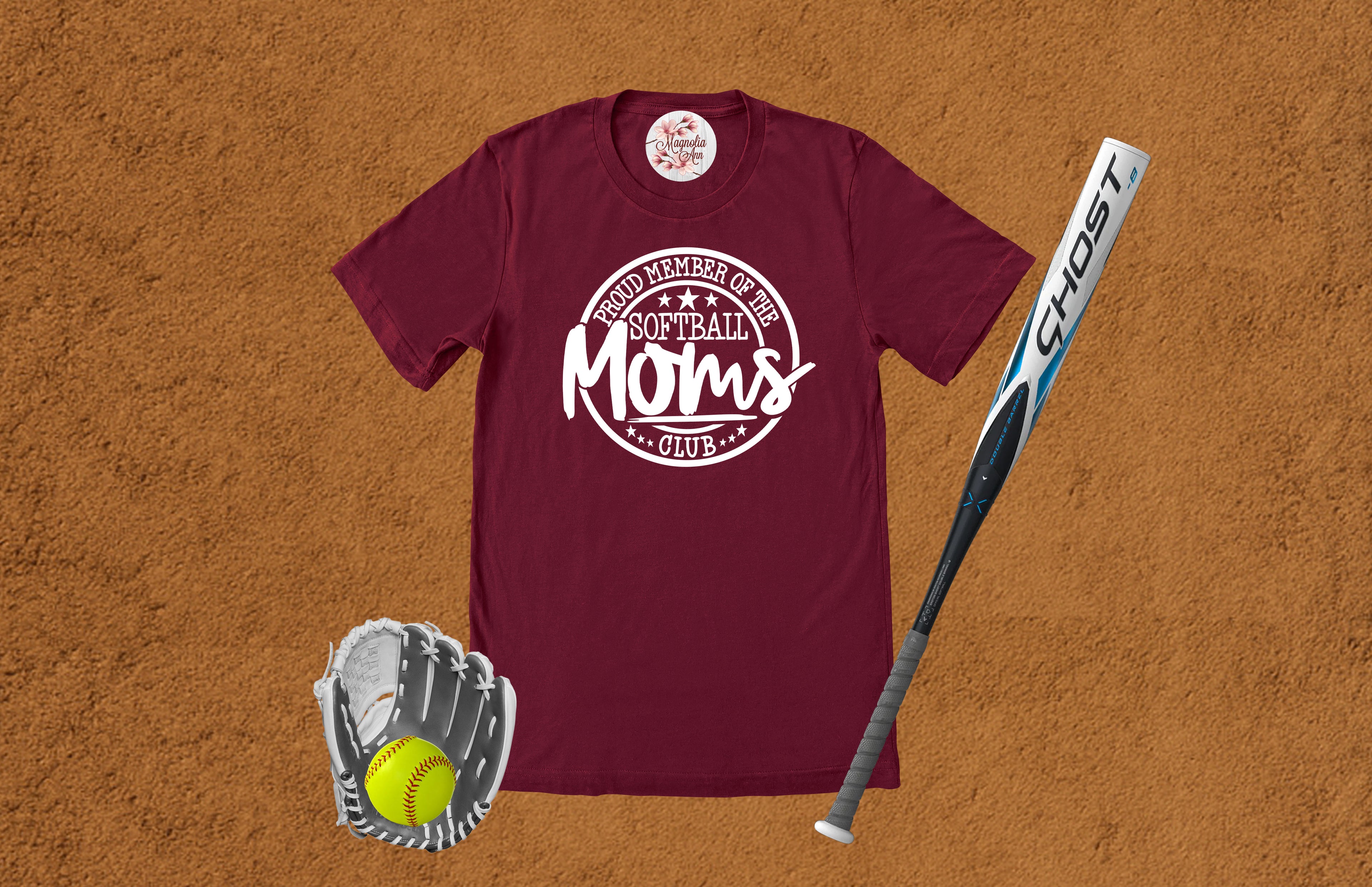 Proud Member of the Softball Moms Club Graphic T-Shirt
