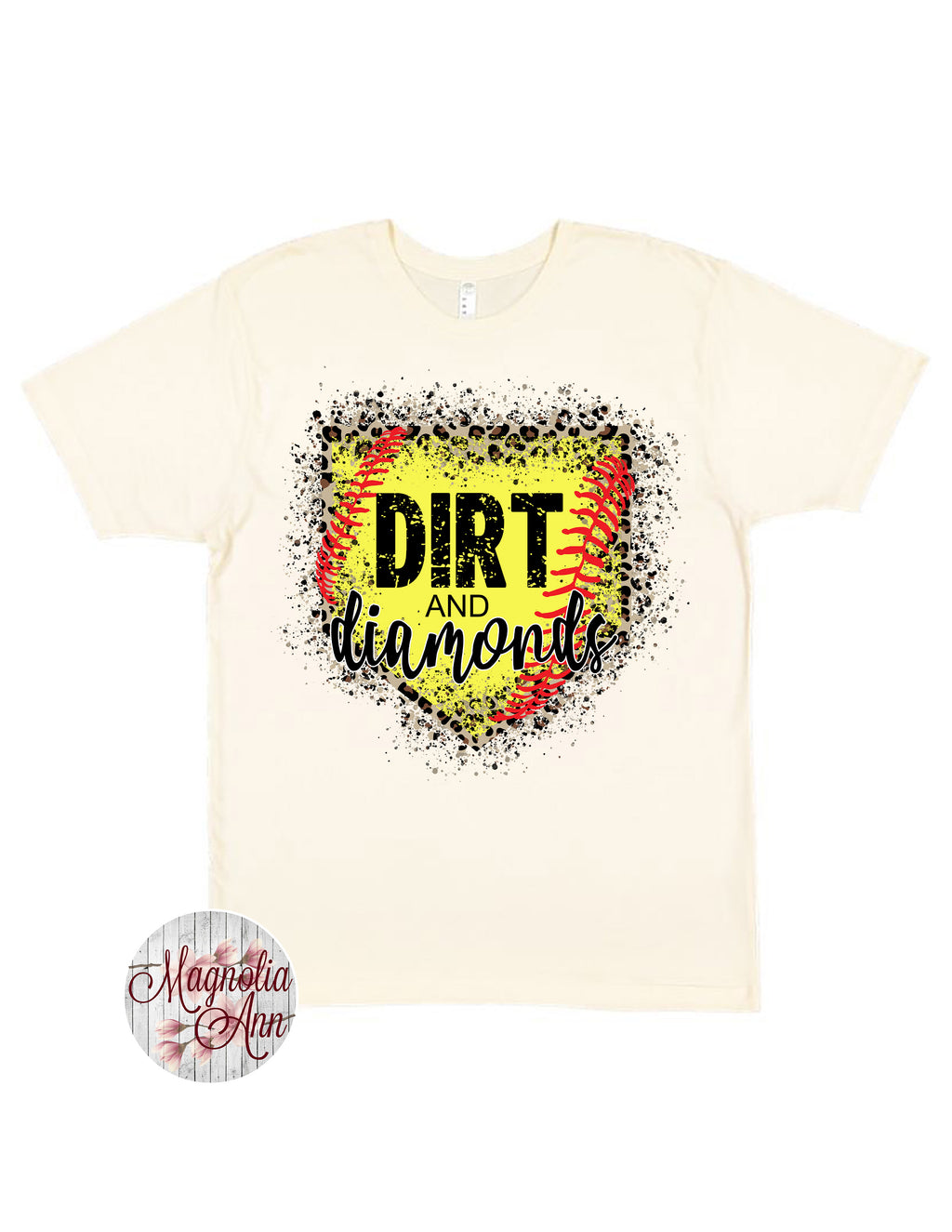 Dirt and Diamonds Softball Graphic T-Shirt