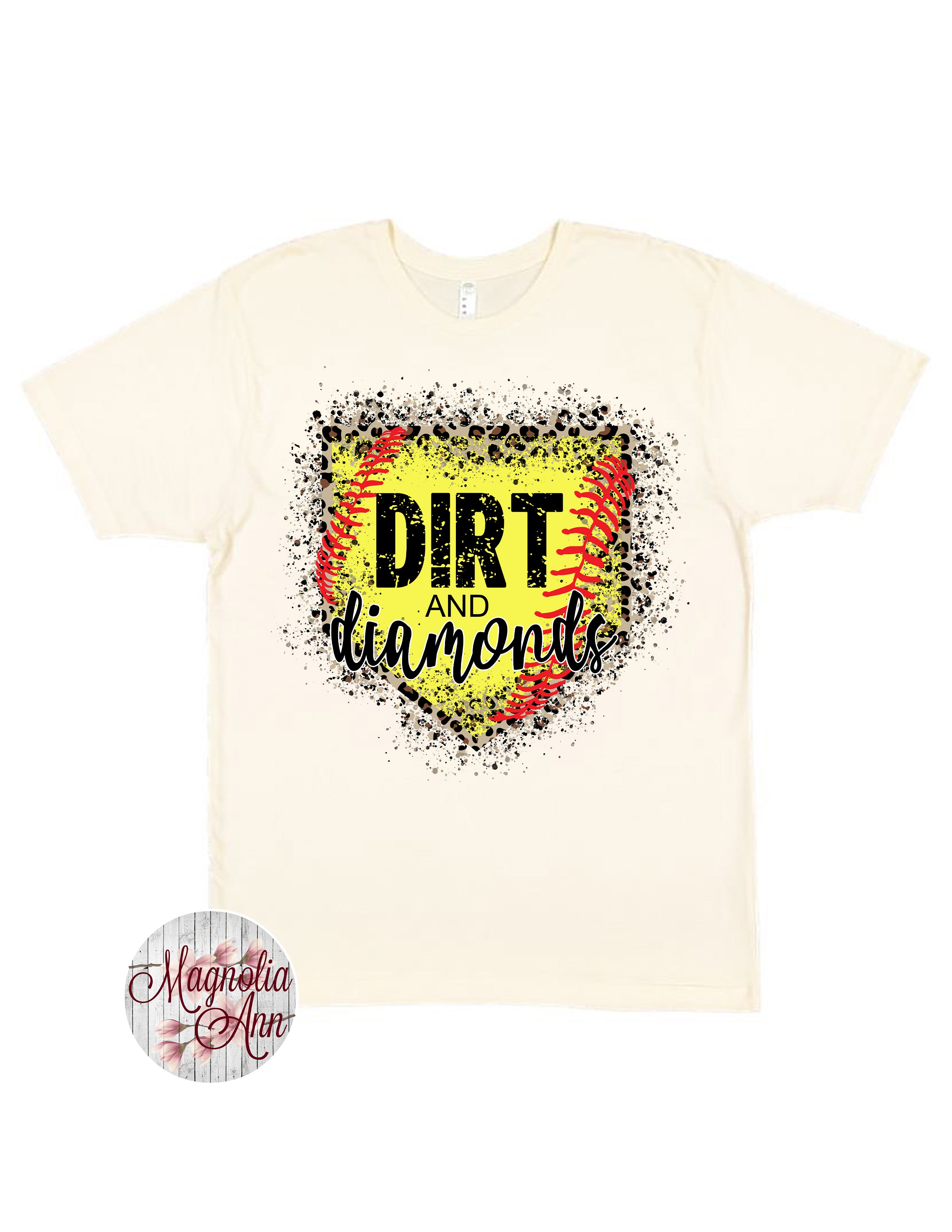 Dirt and Diamonds Softball Graphic T-Shirt