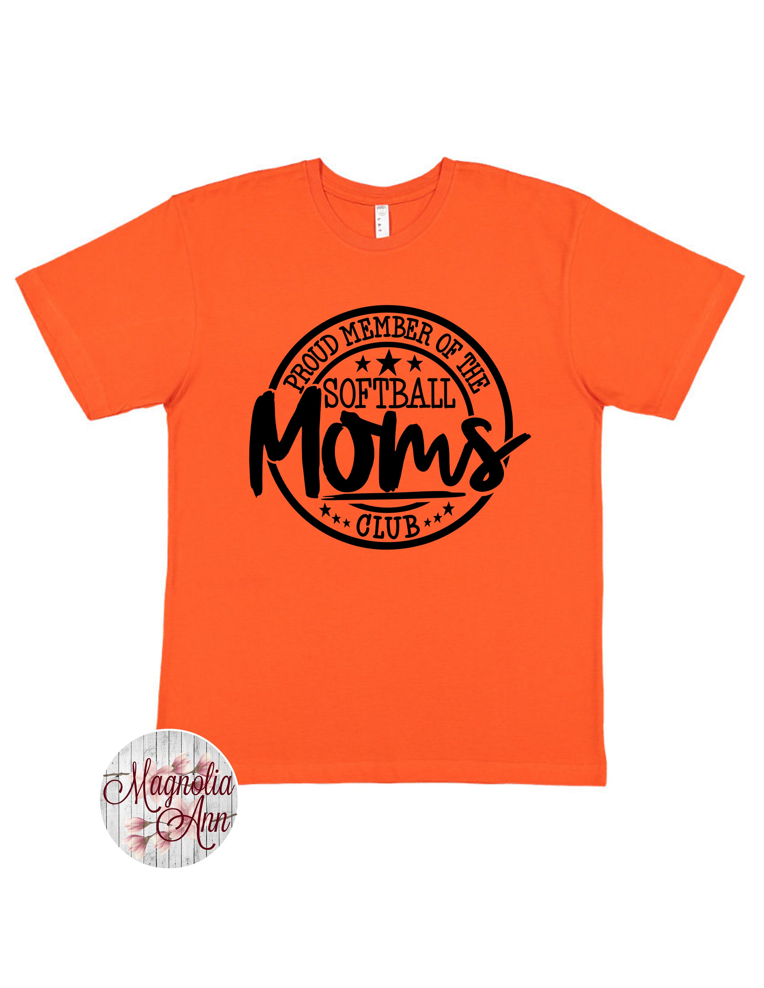 Proud Member of the Softball Moms Club Graphic T-Shirt