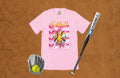 Stacked Softball Mama Ice Cream Drip Graphic T-Shirt