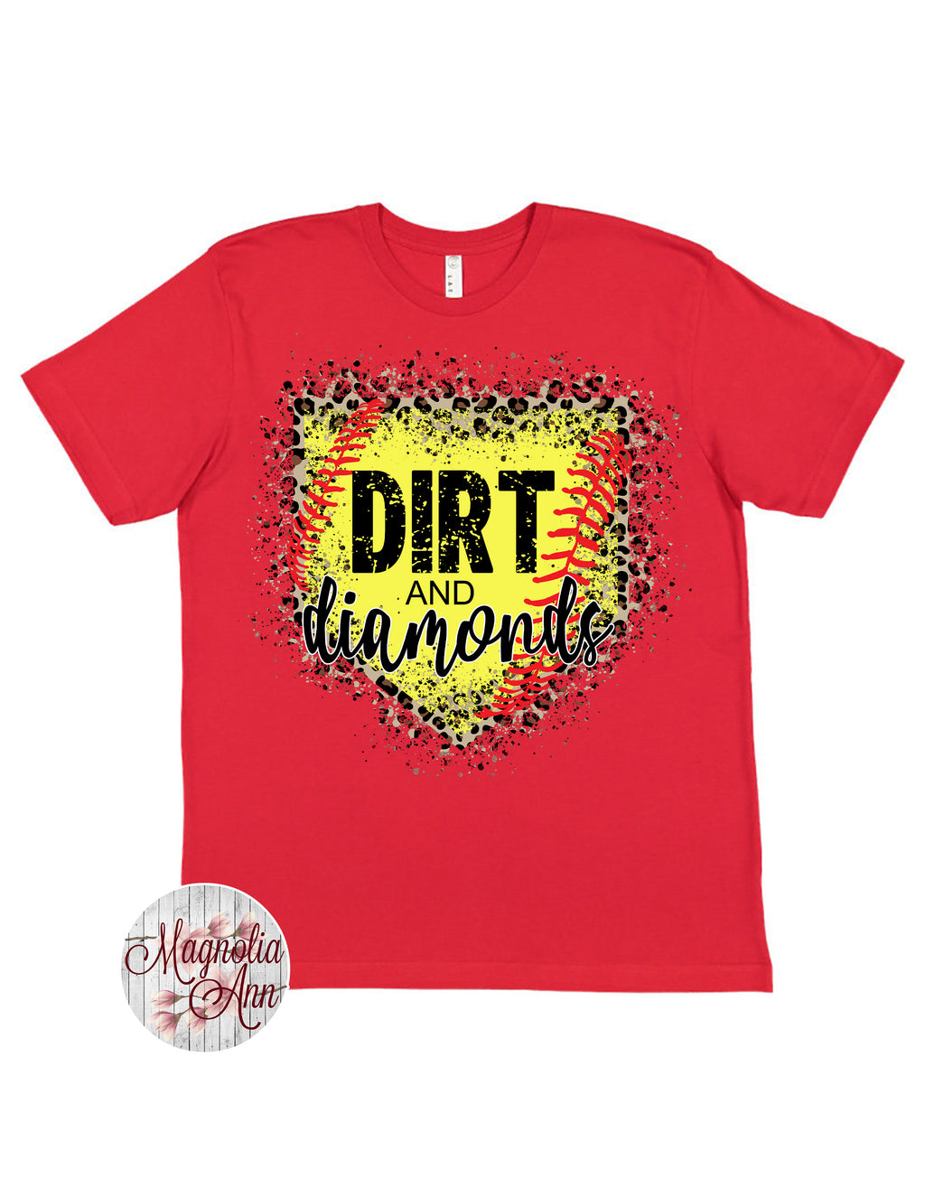 Dirt and Diamonds Softball Graphic T-Shirt