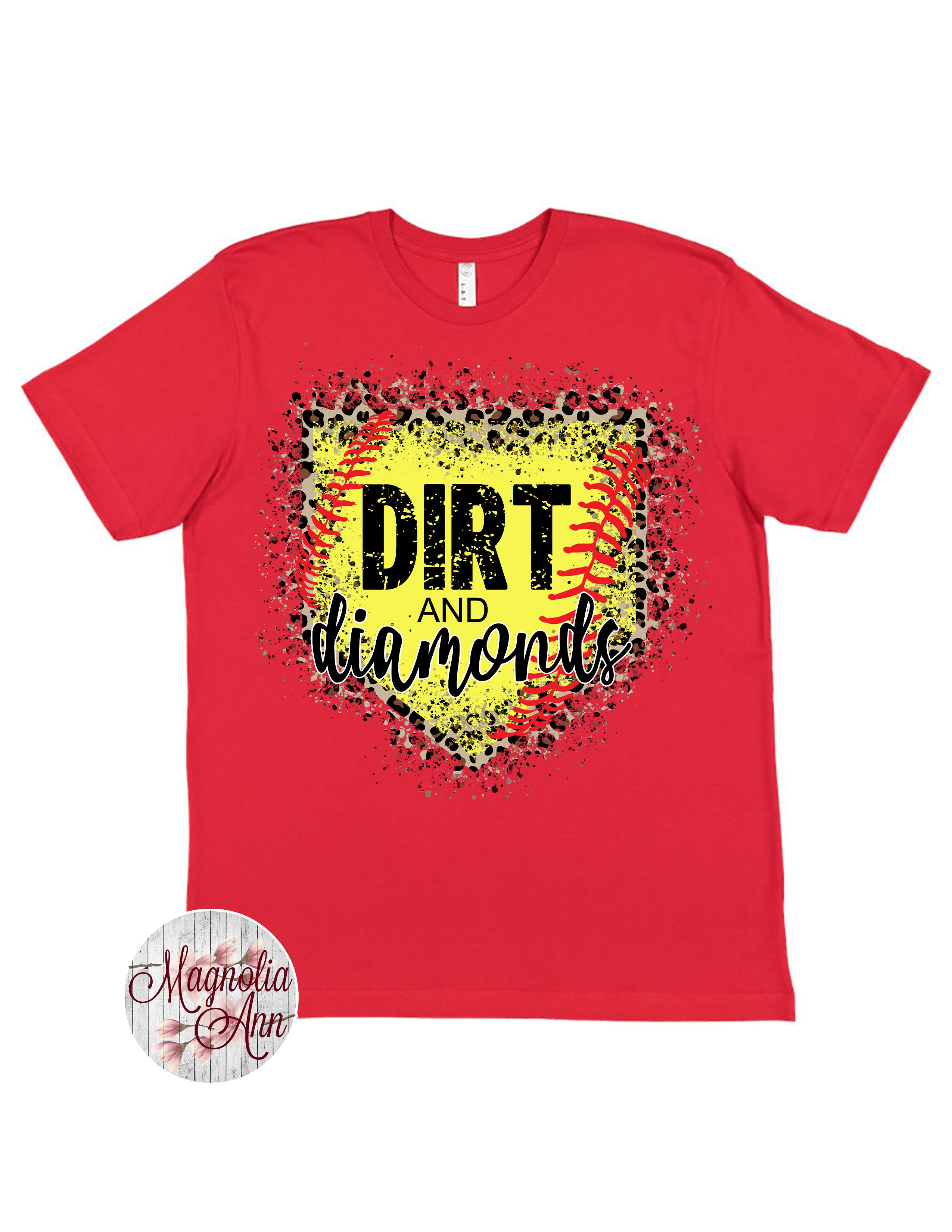 Dirt and Diamonds Softball Graphic T-Shirt