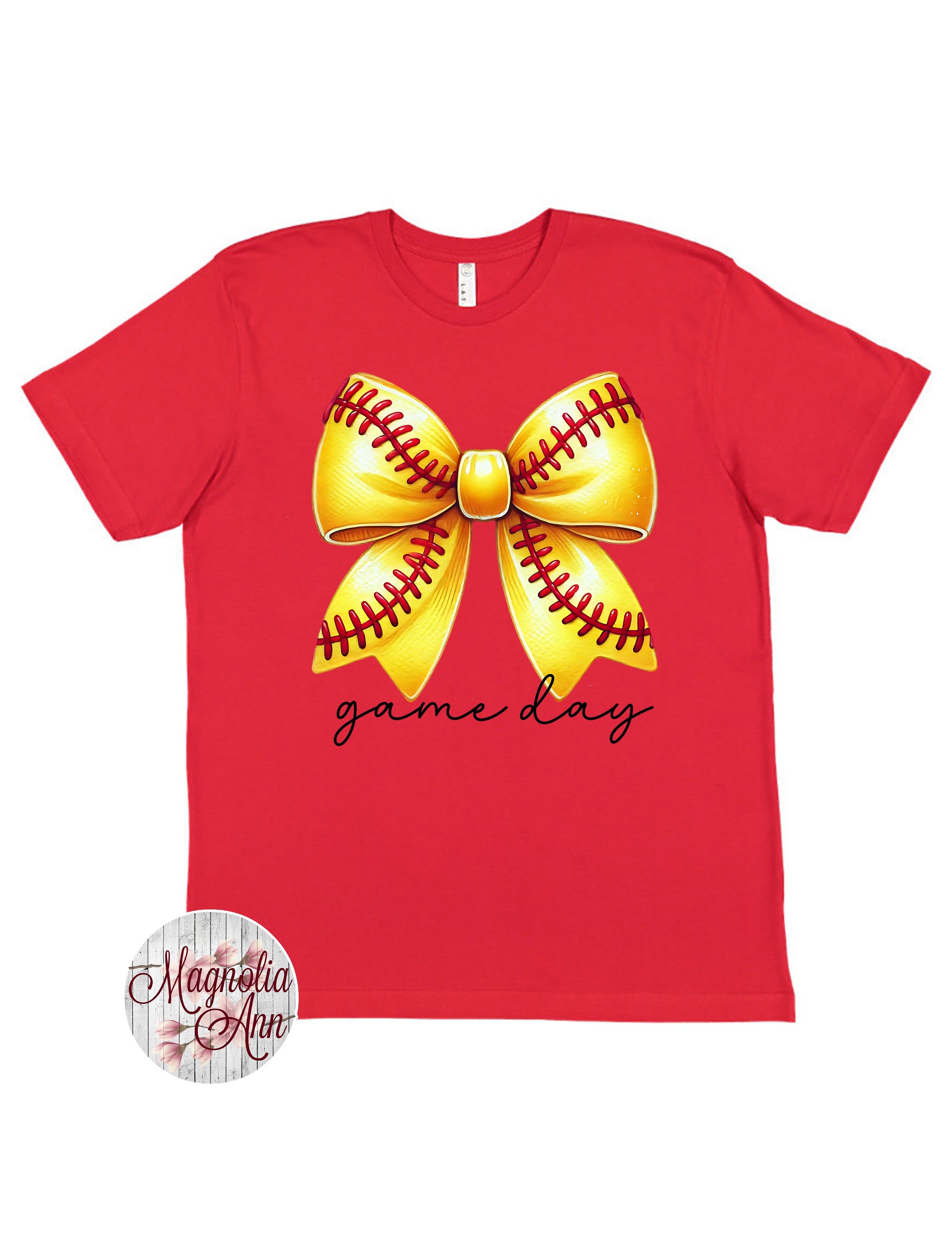 Game Day Softball Bow T-Shirt