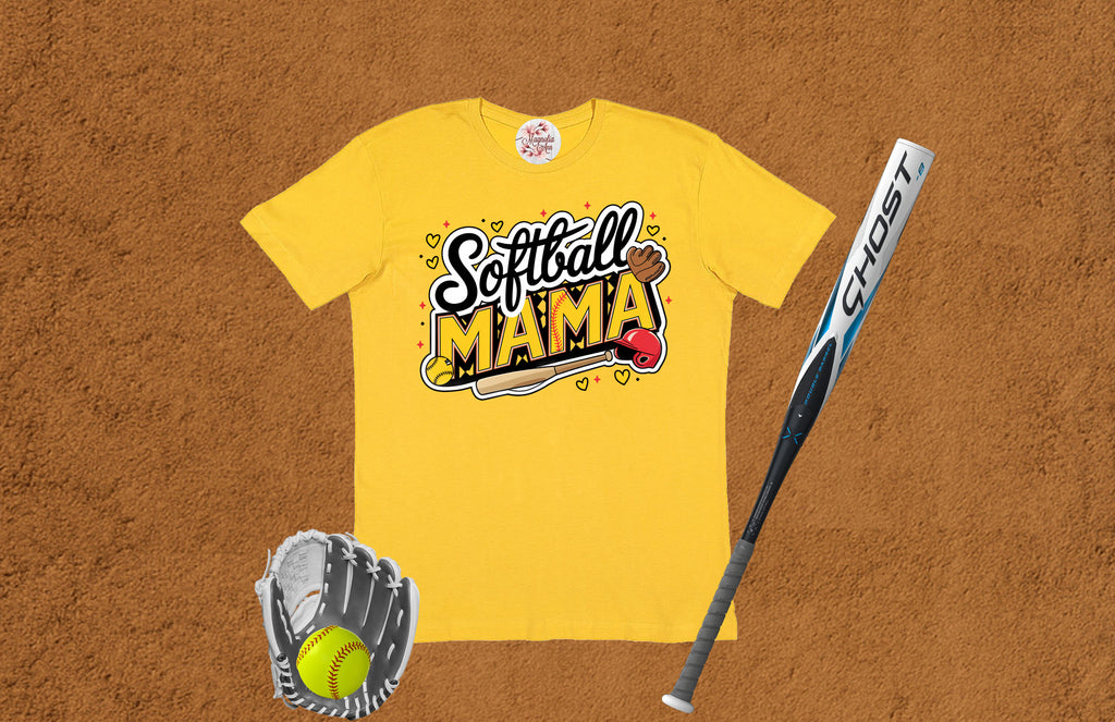 Softball Mama Icons Graphic T-Shirt