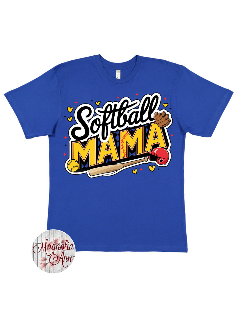 Softball Mama Icons Graphic T-Shirt