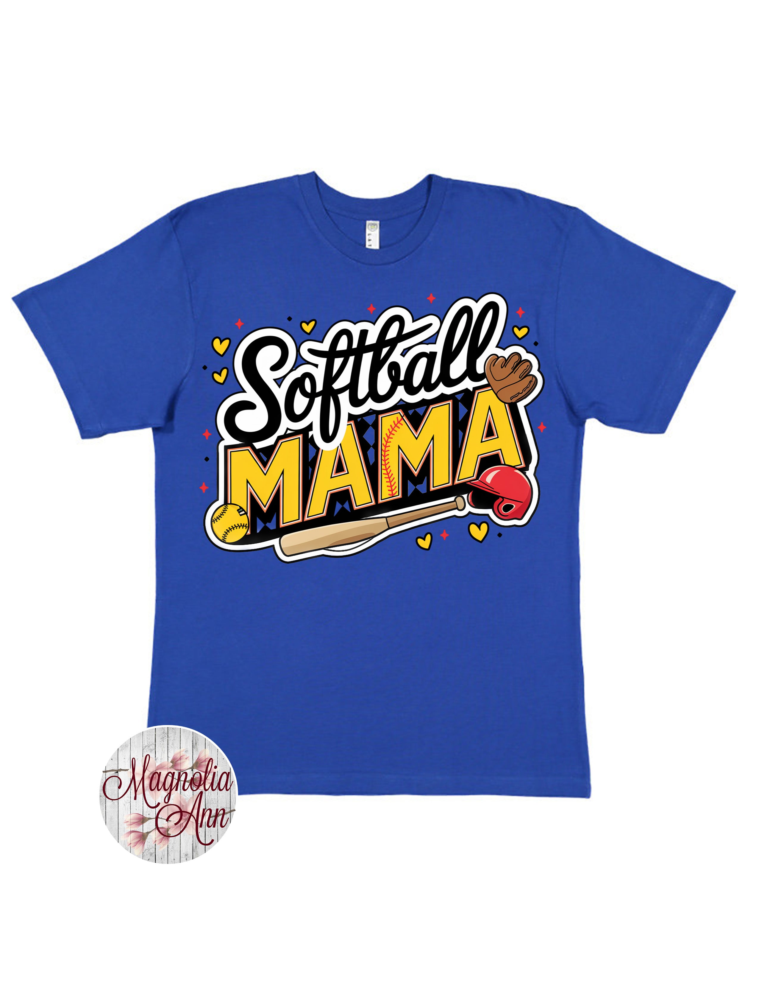 Softball Mama Icons Graphic T-Shirt