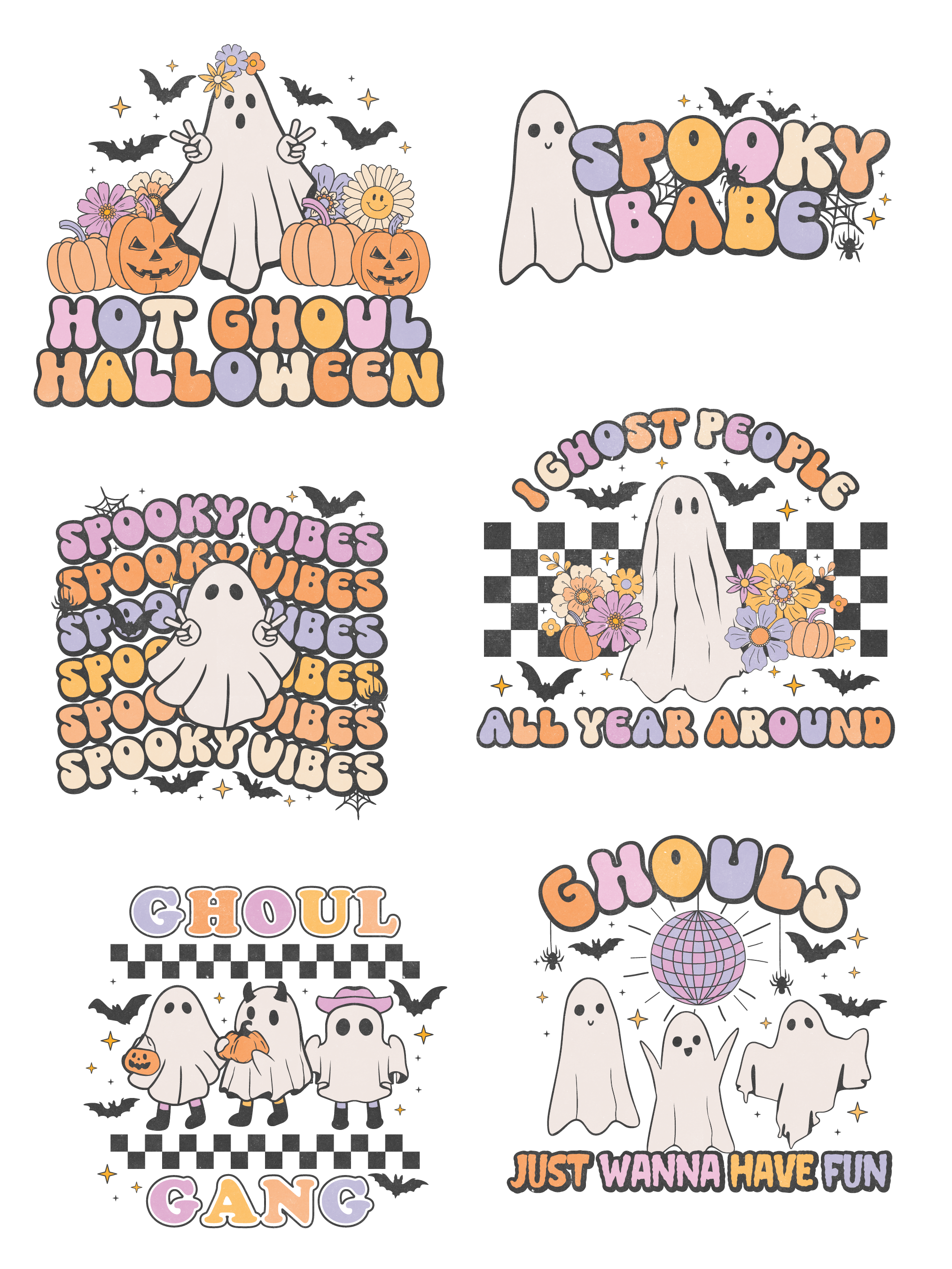 Retro Halloween Stickers