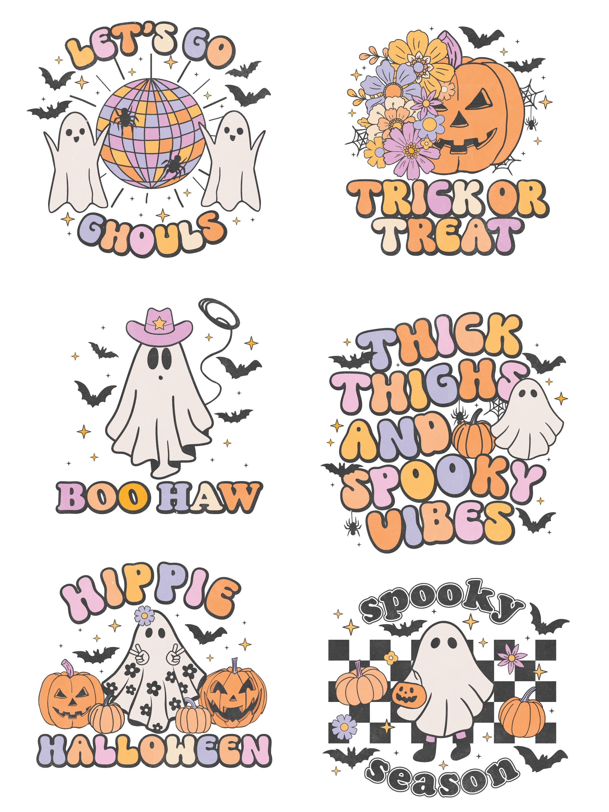Retro Halloween Stickers