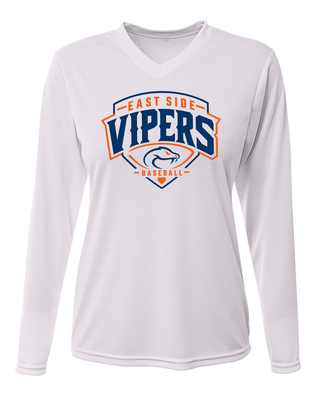 Vipers Women's V-Neck Long Sleeve Moisture Wicking T-Shirt