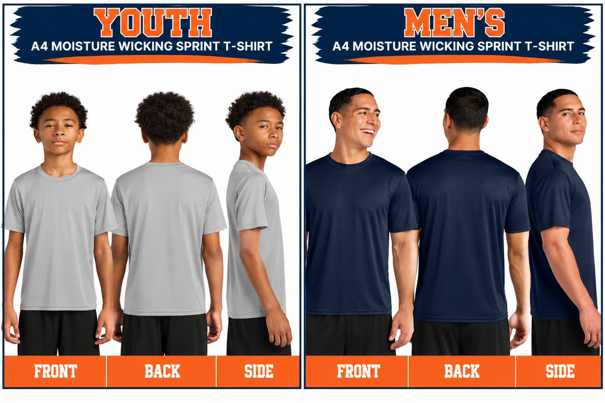 Vipers Unisex Youth & Adult Moisture Wicking T-Shirt