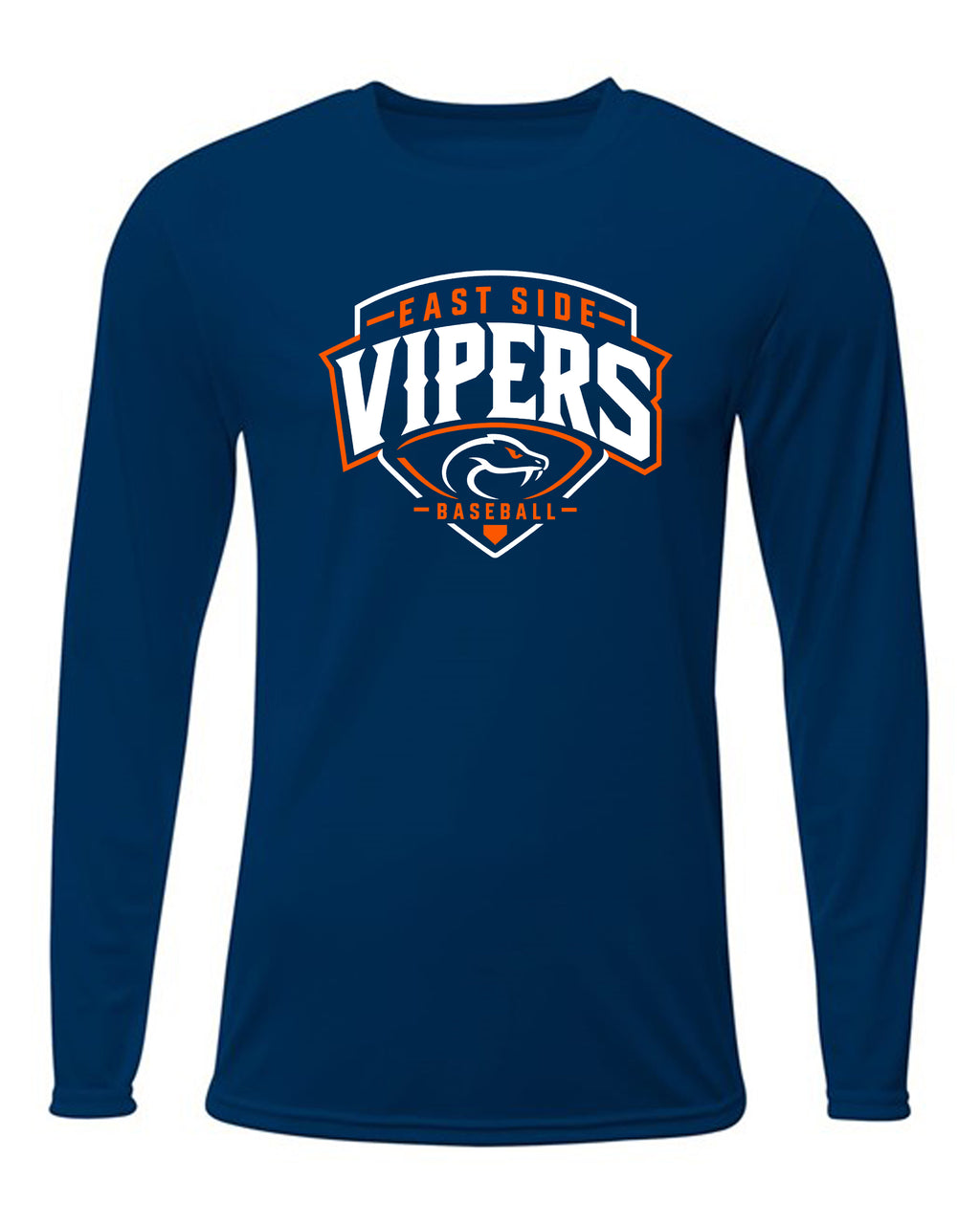 Vipers Unisex Youth & Adult Long Sleeve Moisture Wicking T-Shirt