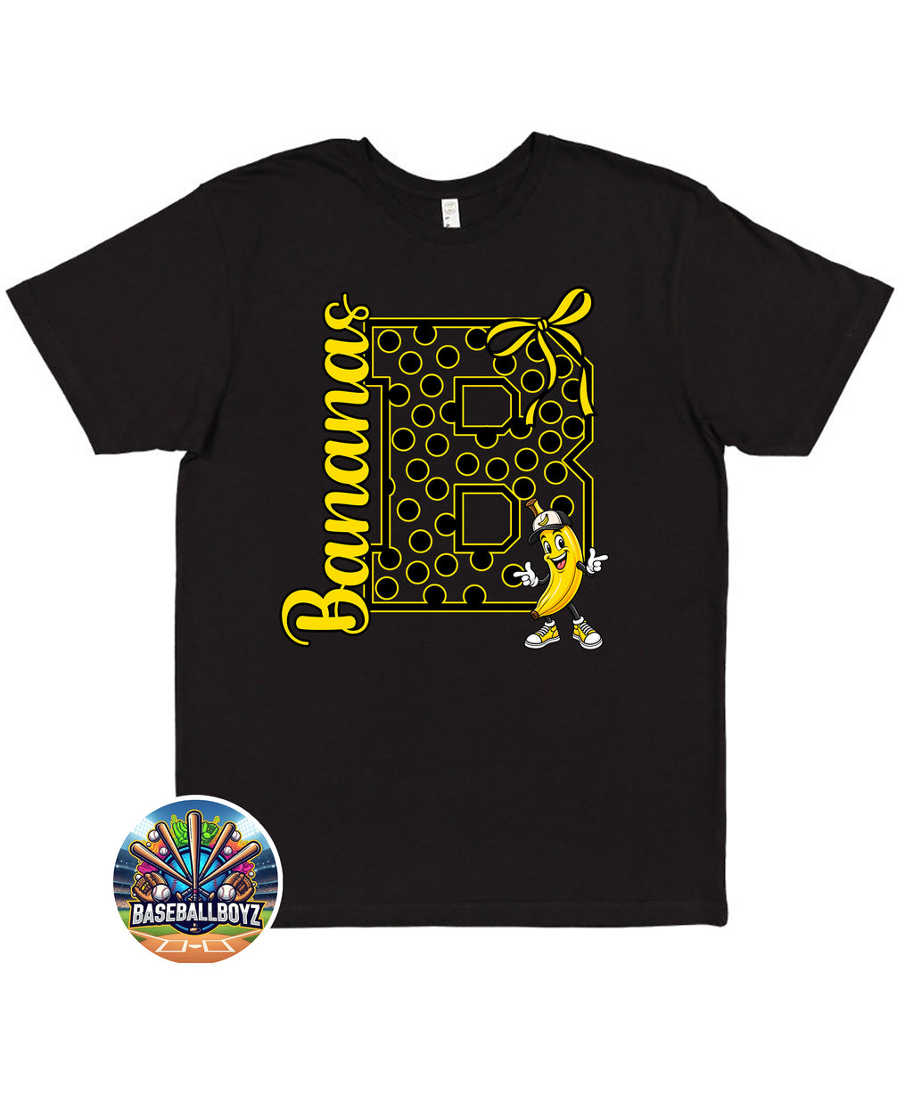 Bananas Bow Mascot Team Graphic T-Shirt