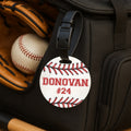 Custom Circle Baseball Bag Tag