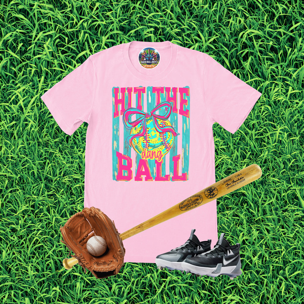 Hit The Dang Ball Softball Graphic T-Shirt
