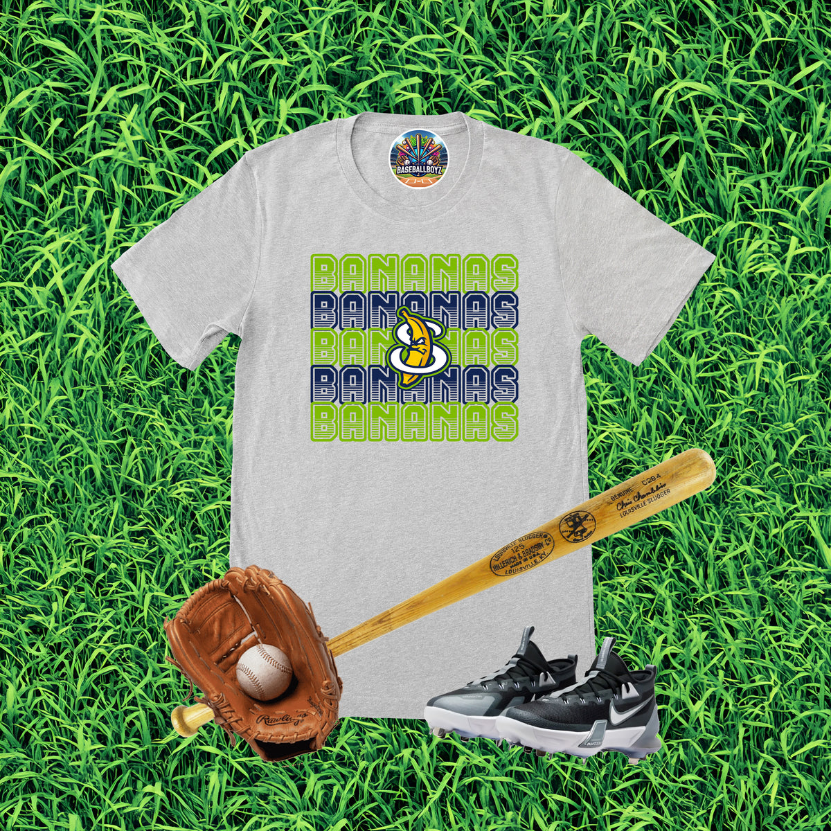 Stacked Savannah Bananas Team Graphic T-Shirt