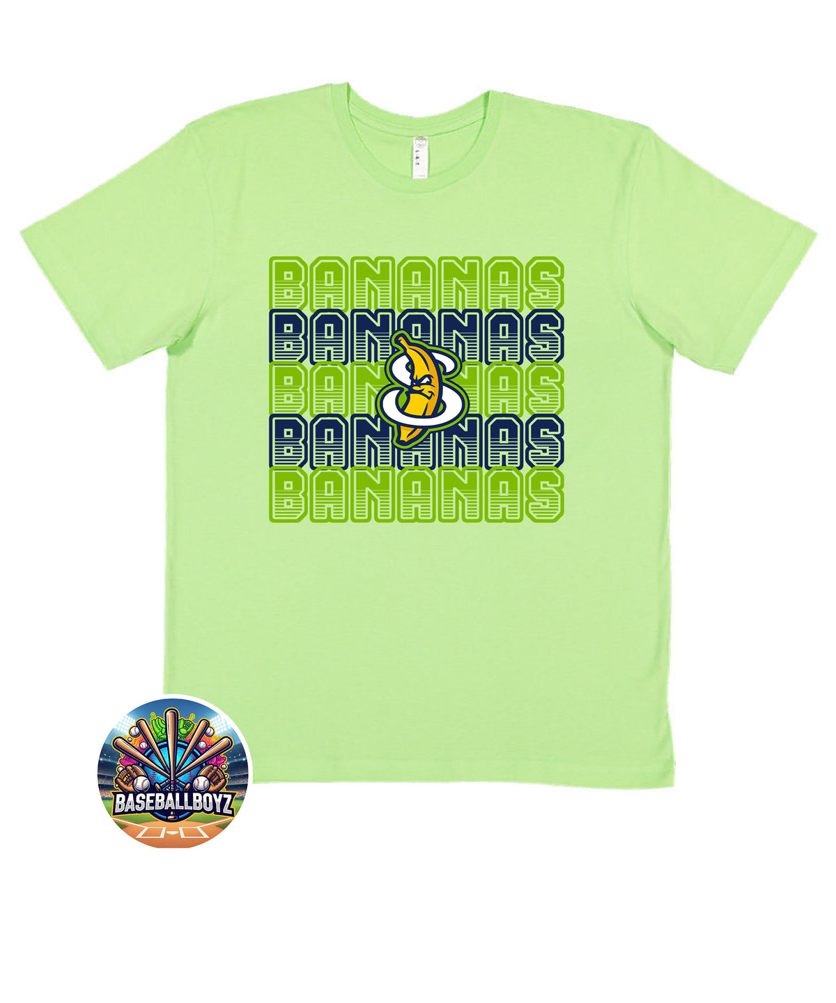 Stacked Savannah Bananas Team Graphic T-Shirt