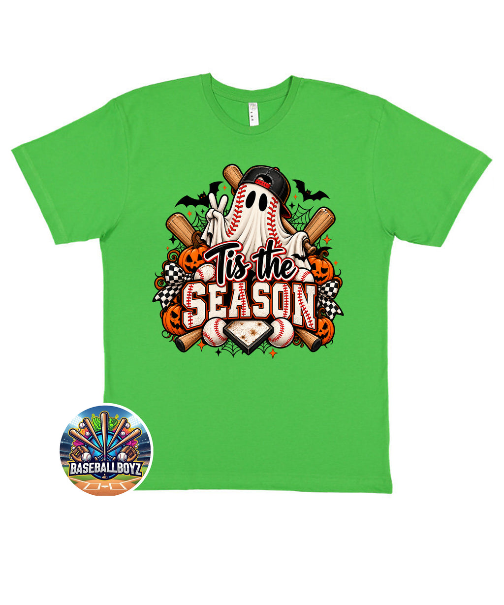 Tis The Season Baseball Halloween Graphic T-Shirt
