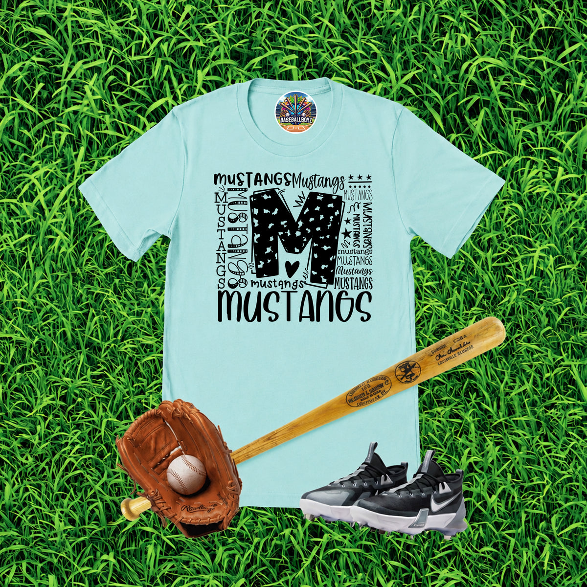 Mustangs Typography Graphic T-Shirt