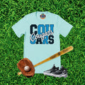 Cougars Block Cursive Text Team Graphic T-Shirt