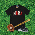 Baseball Mama Faux Patch Graphic T-Shirt