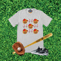 Baseball Pumpkins Coquette Bows Halloween Graphic T-Shirt