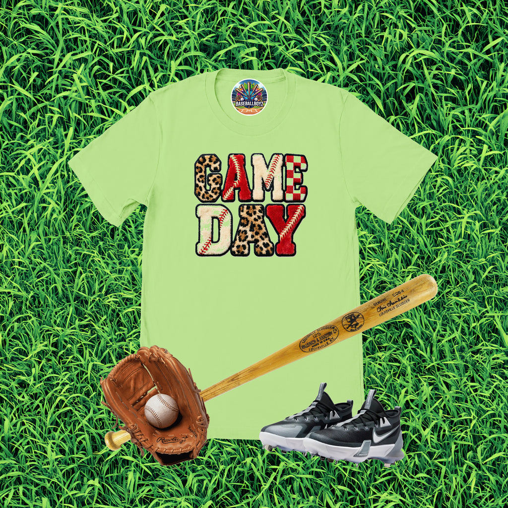 Game Day Faux Patch Baseball Graphic T-Shirt