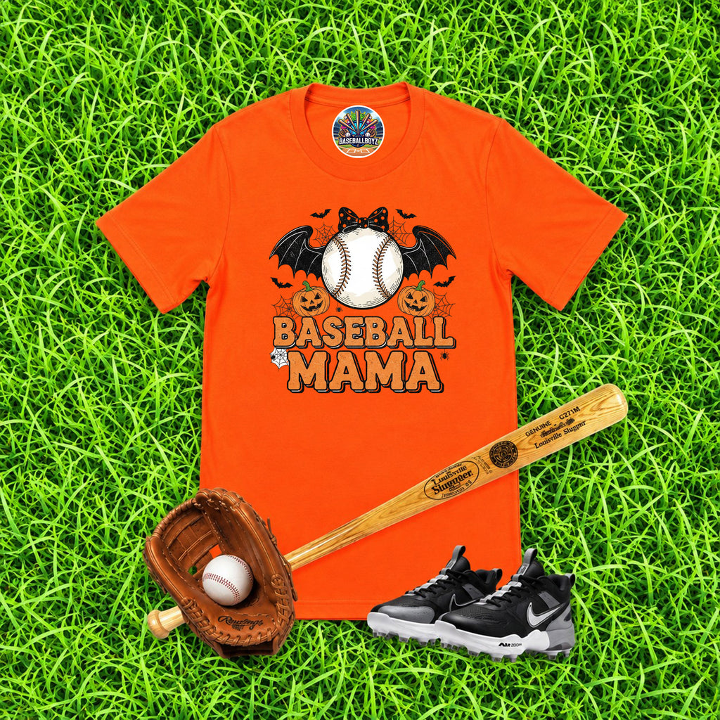 Baseball Mama Halloween Graphic T-Shirt