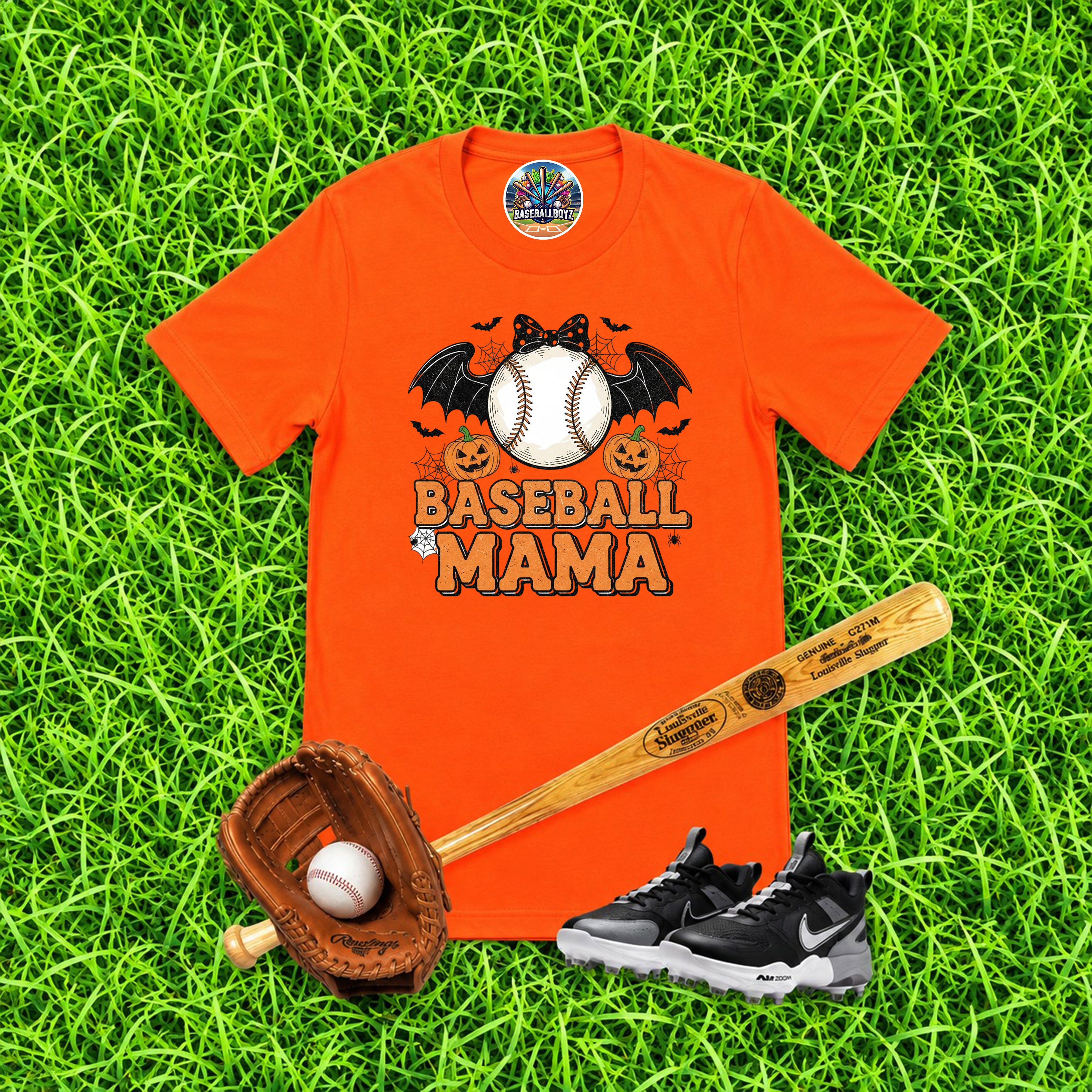 Baseball Mama Halloween Graphic T-Shirt