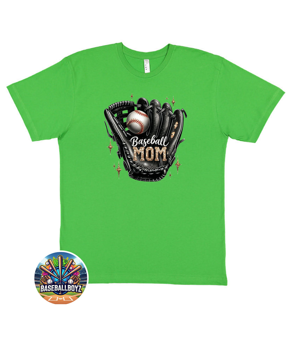 Baseball Mom Glove Graphic T-Shirt