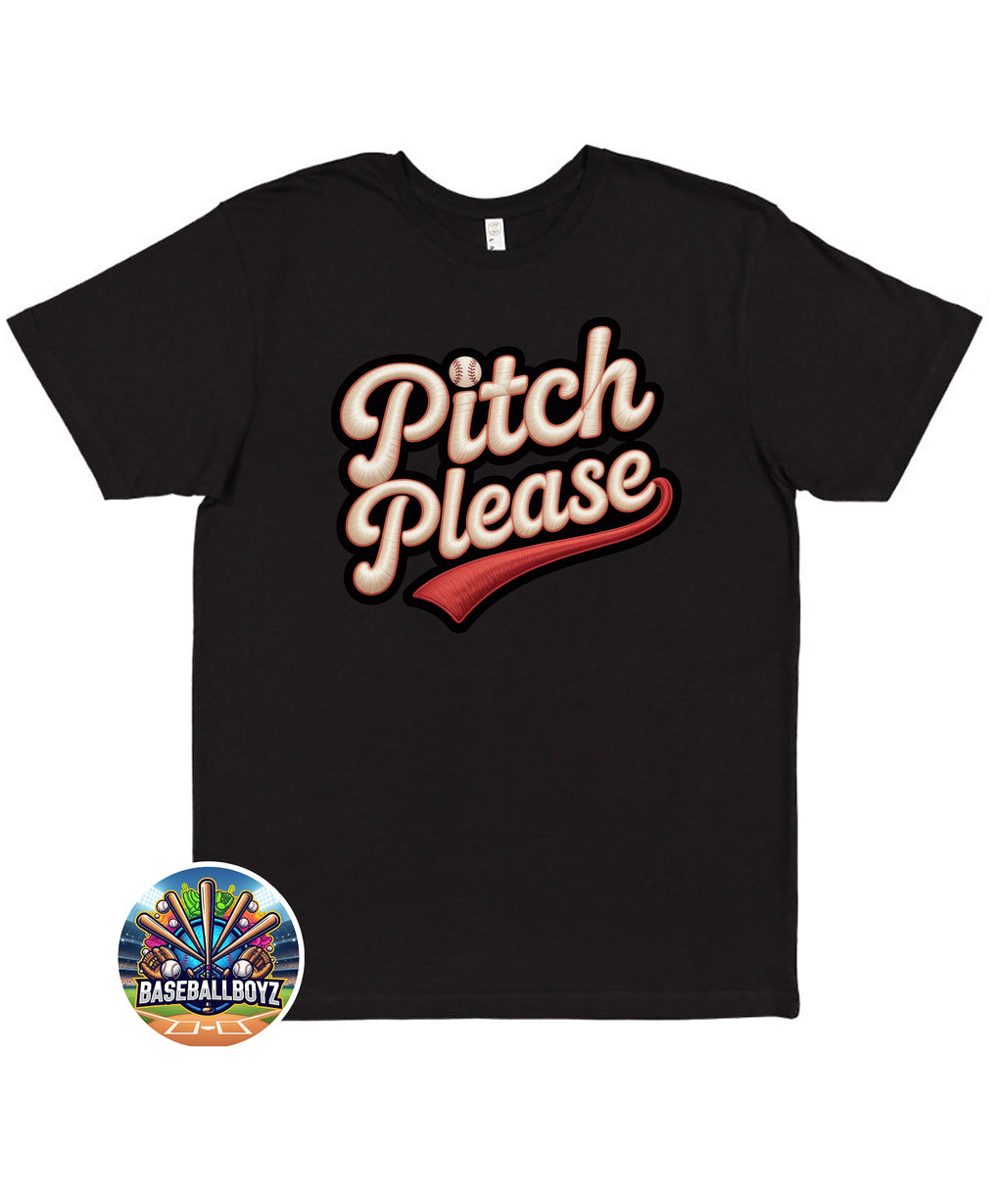 Pitch Please Baseball Graphic T-Shirt