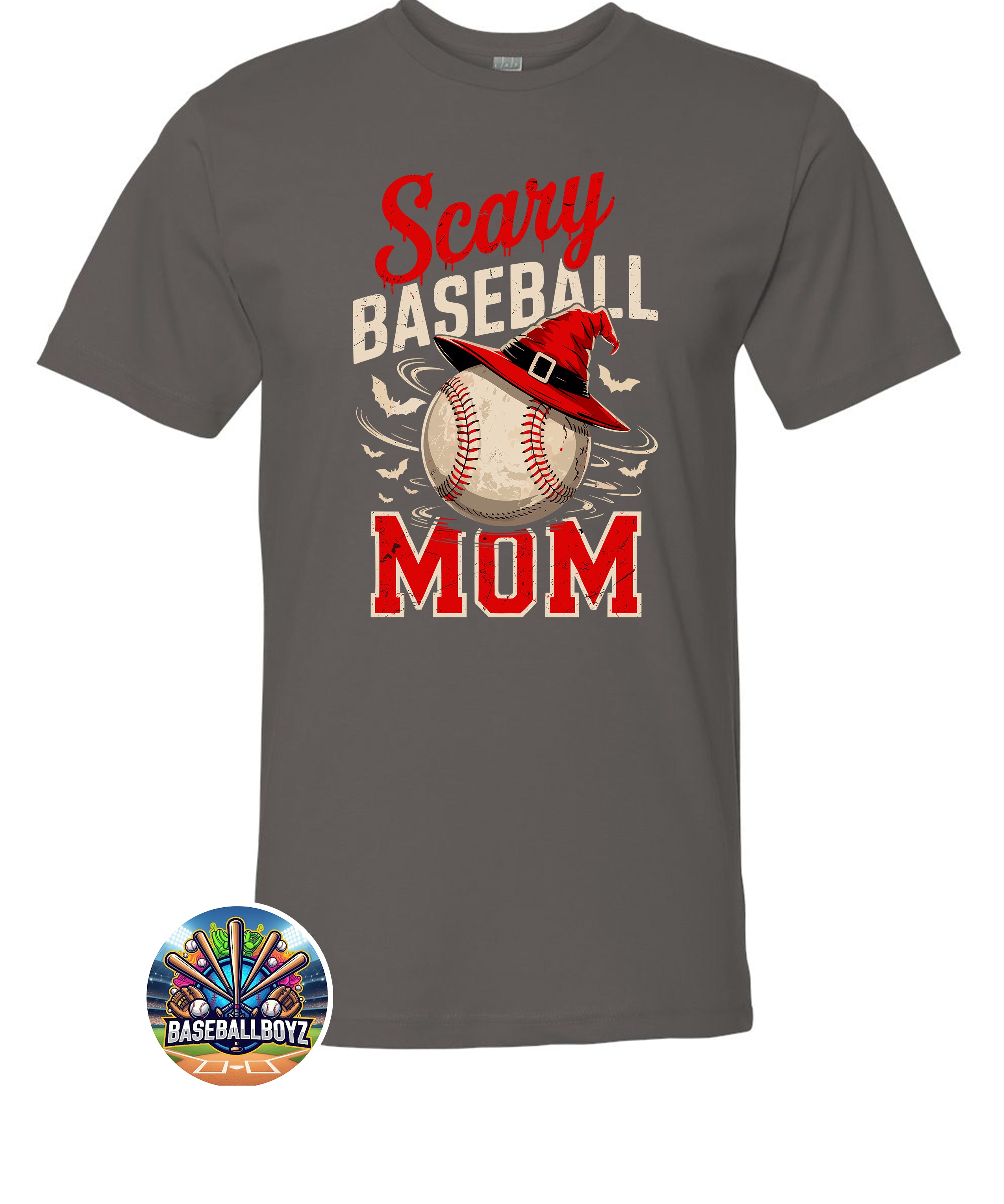 Scary Baseball Mom Halloween Graphic T-Shirt