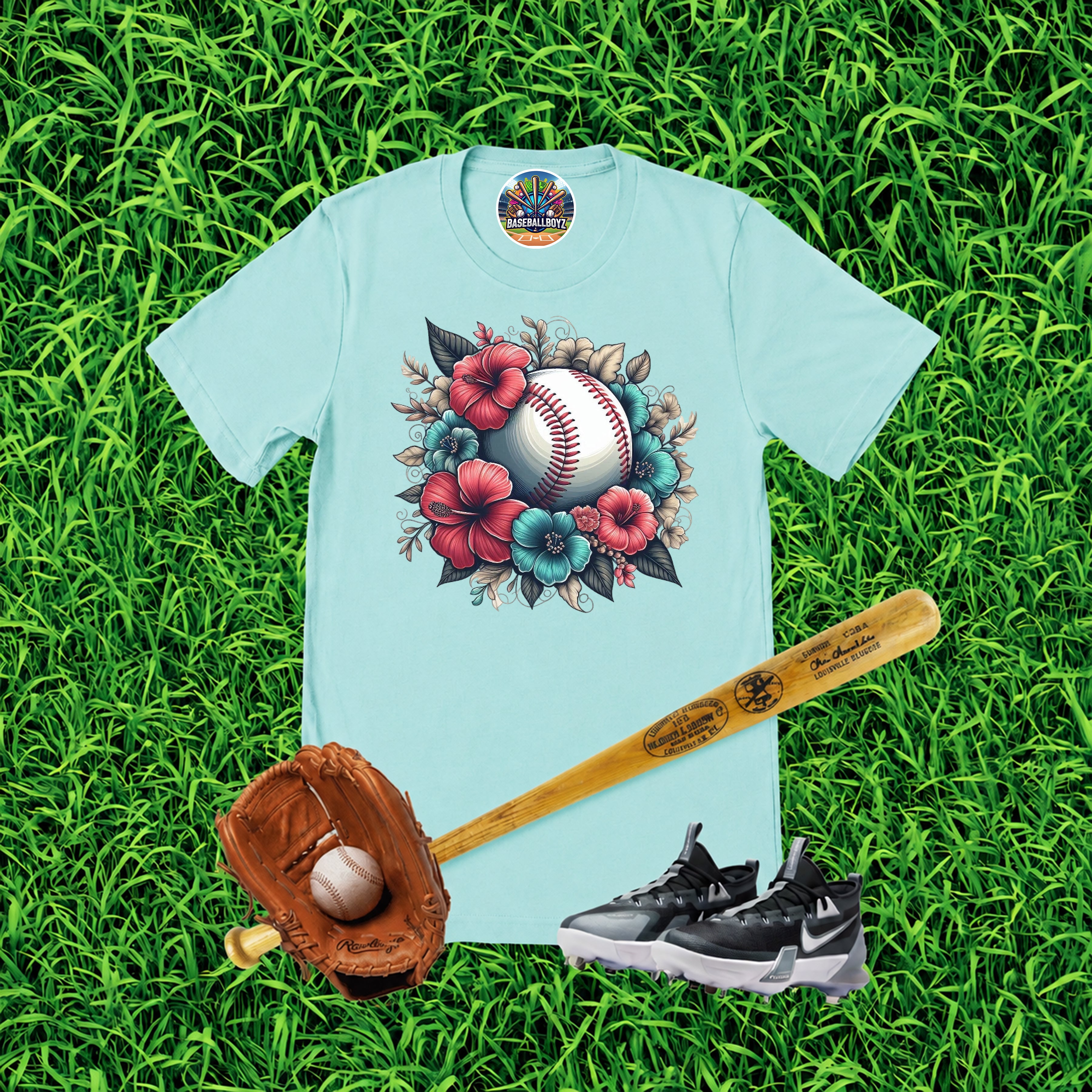 Floral Baseball Graphic T-Shirt
