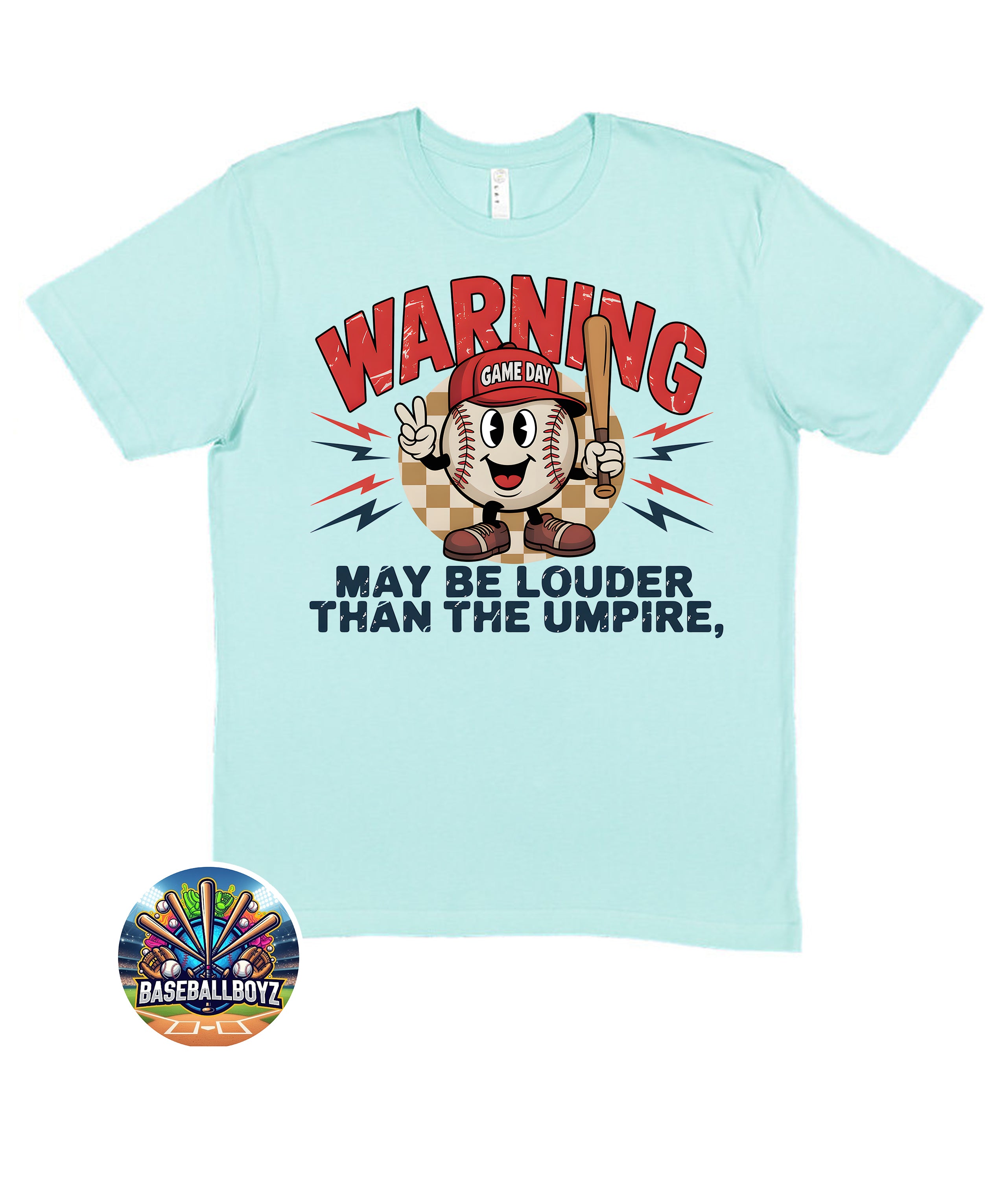 Warning May Be Louder Than The Umpire Baseball Graphic T-Shirt
