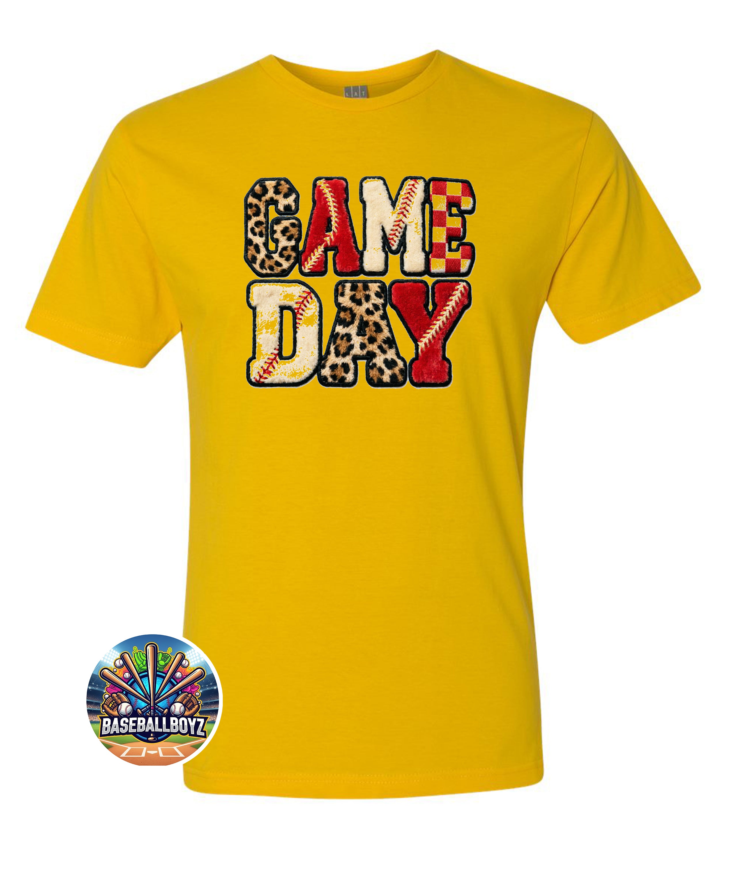 Game Day Faux Patch Baseball Graphic T-Shirt