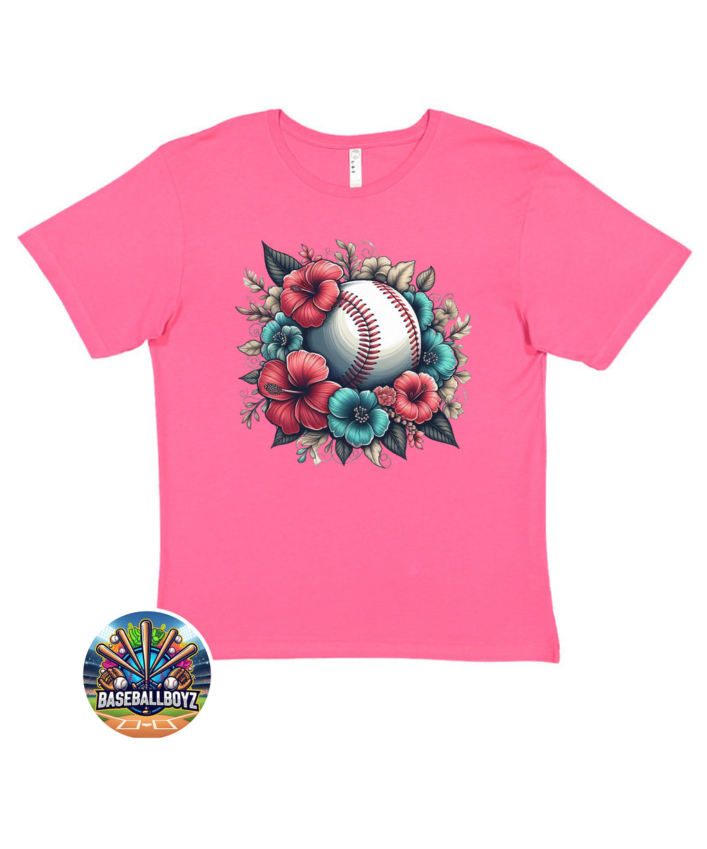 Floral Baseball Graphic T-Shirt