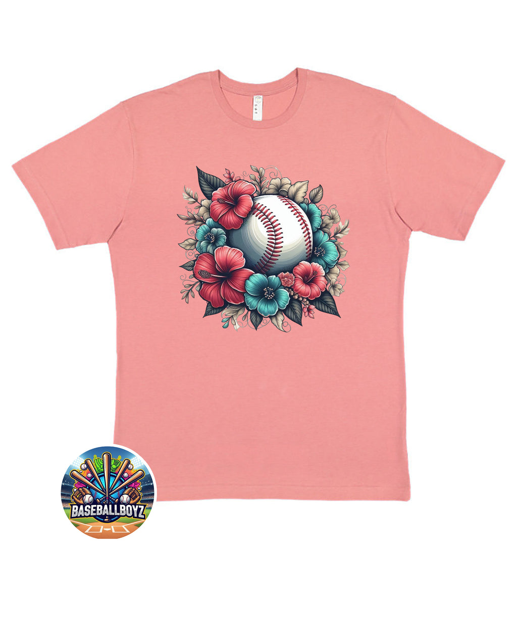Floral Baseball Graphic T-Shirt