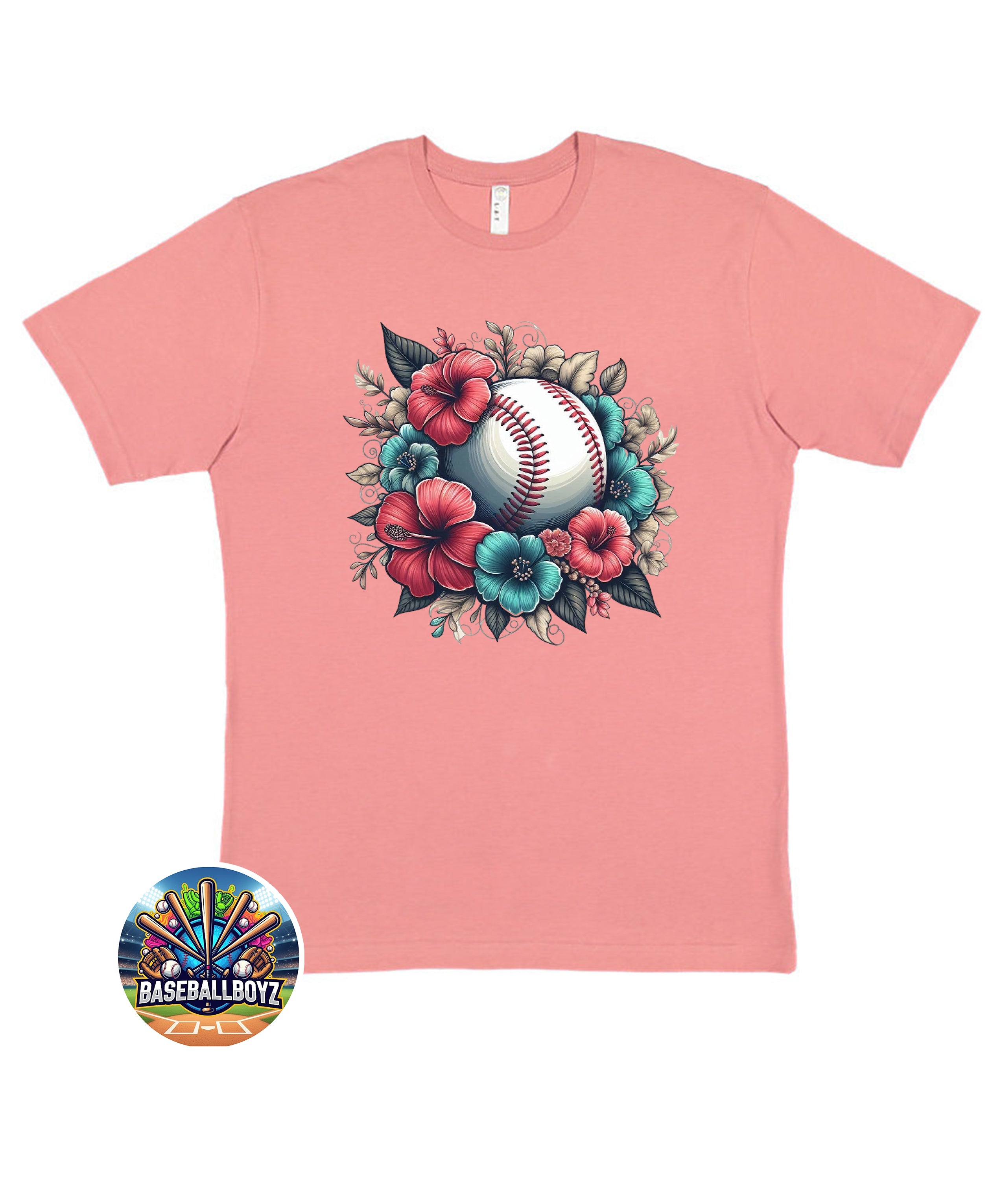 Floral Baseball Graphic T-Shirt