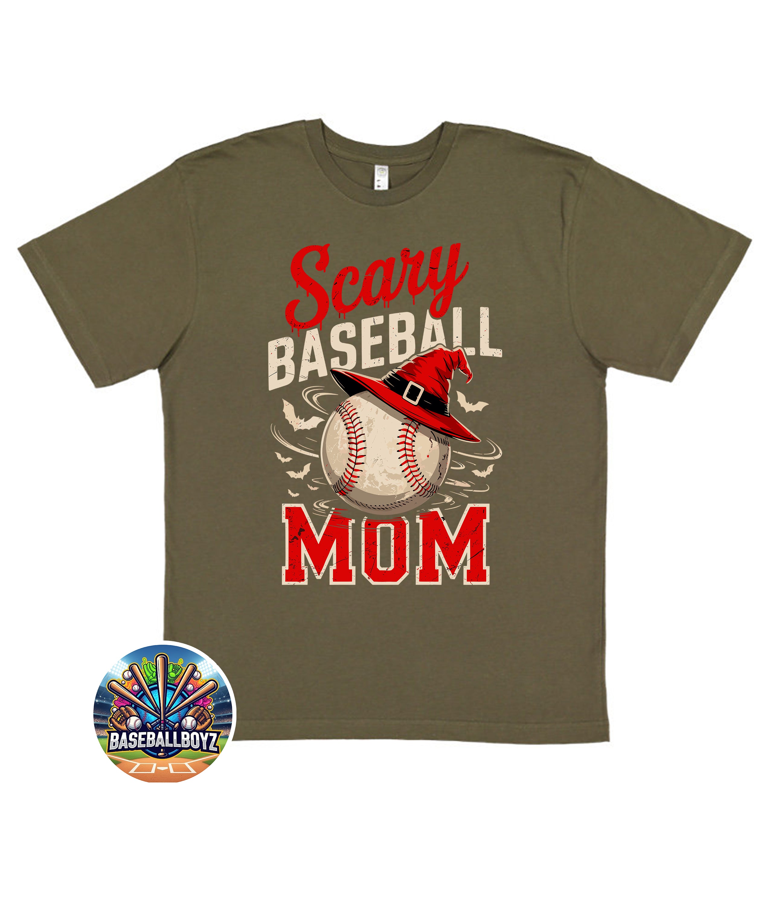 Scary Baseball Mom Halloween Graphic T-Shirt