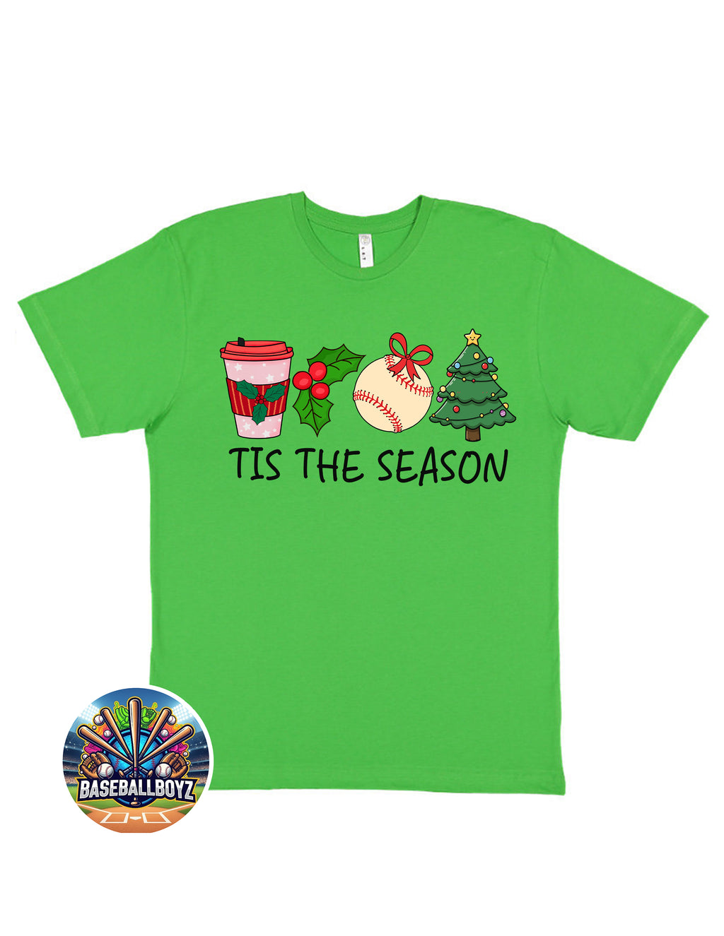 Tis The Season For Baseball Christmas Graphic T-Shirt