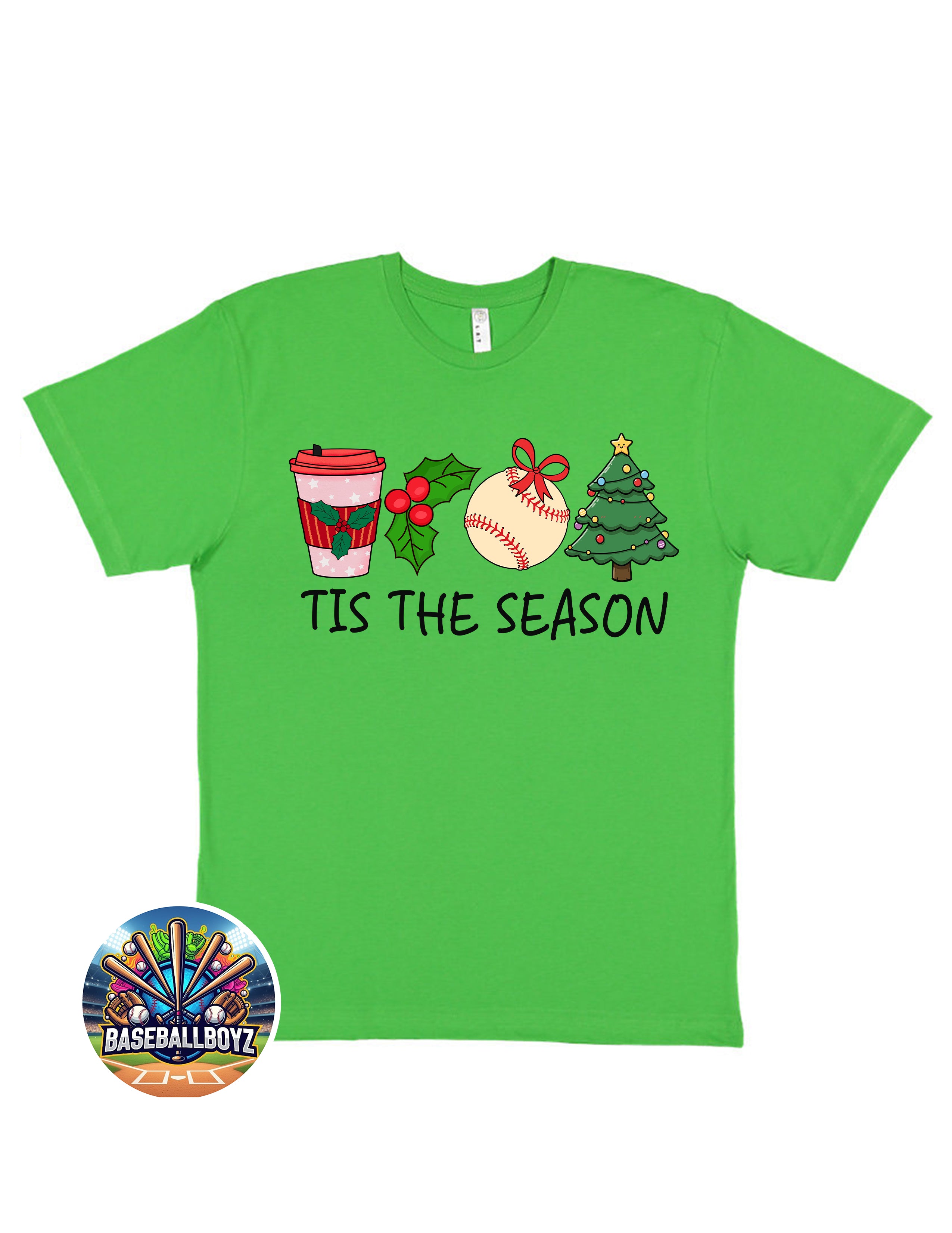 Tis The Season For Baseball Christmas Graphic T-Shirt