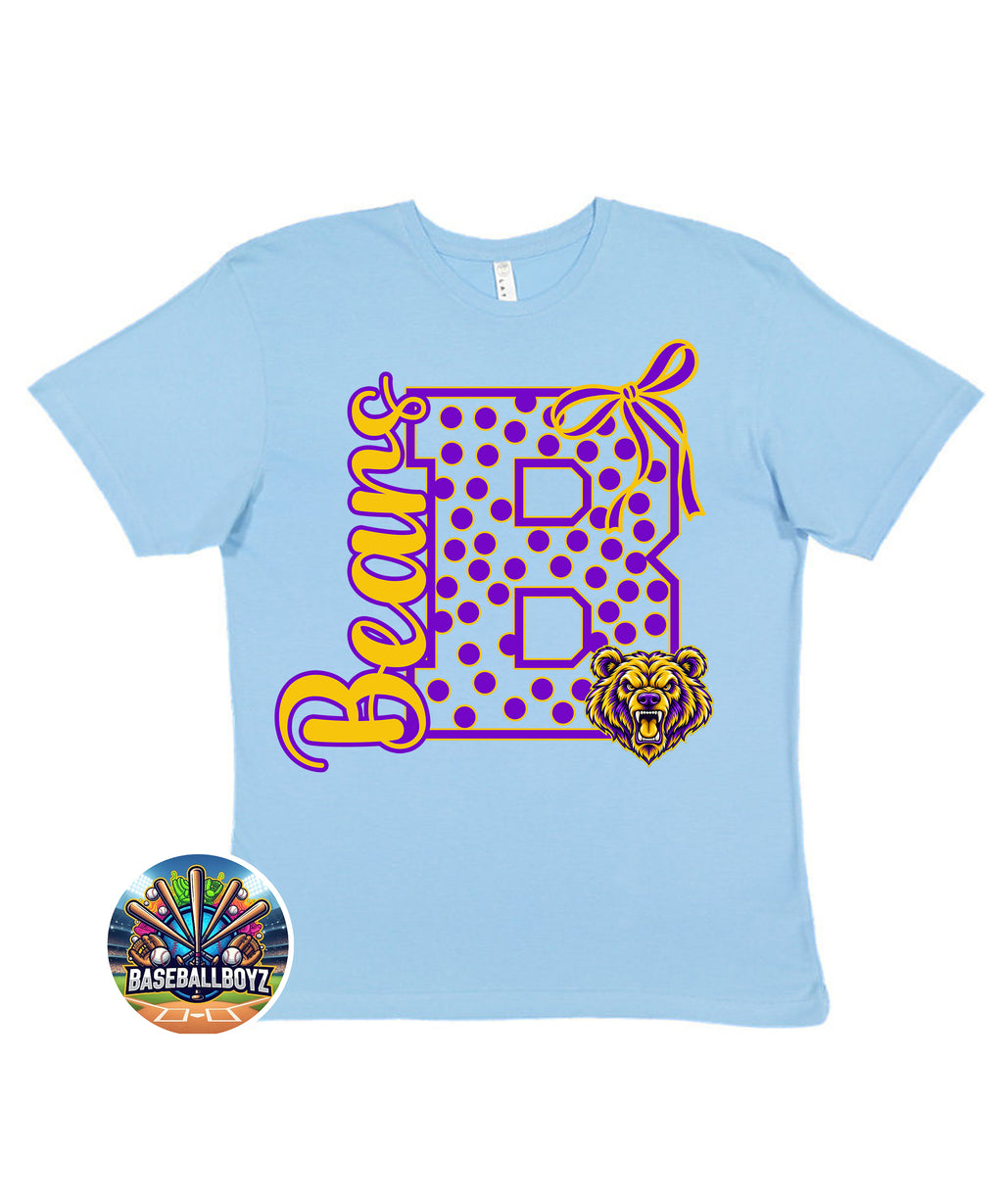 Bears Bow Mascot Team Graphic T-Shirt