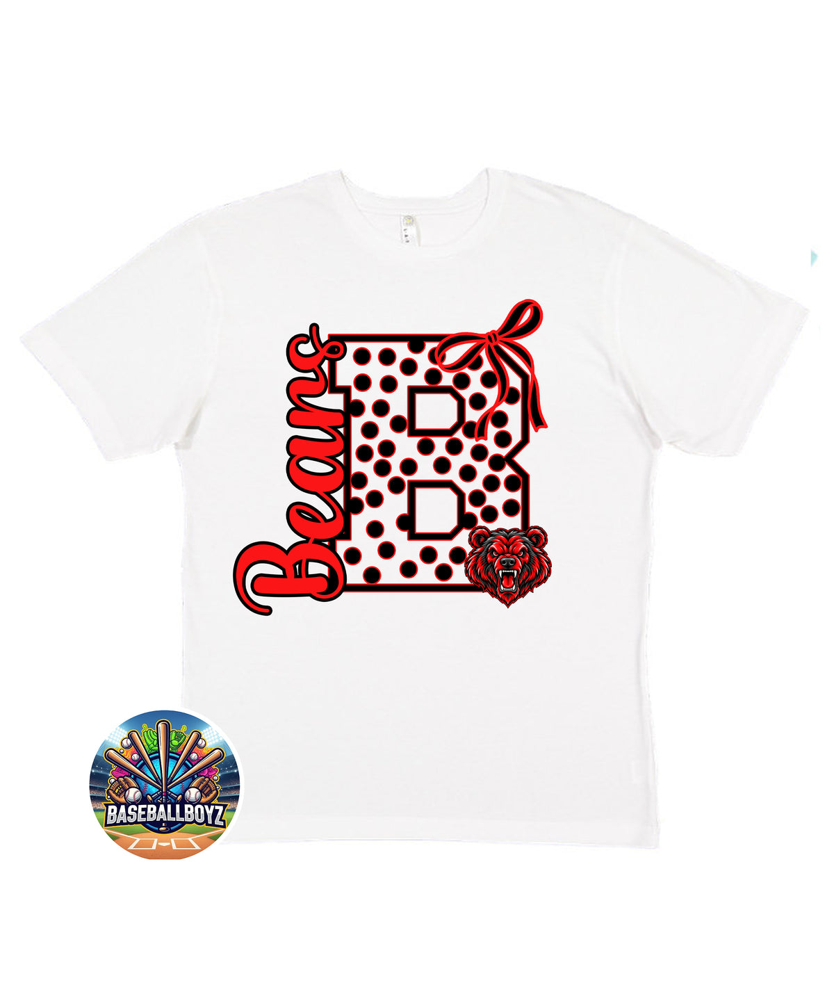 Bears Bow Mascot Team Graphic T-Shirt