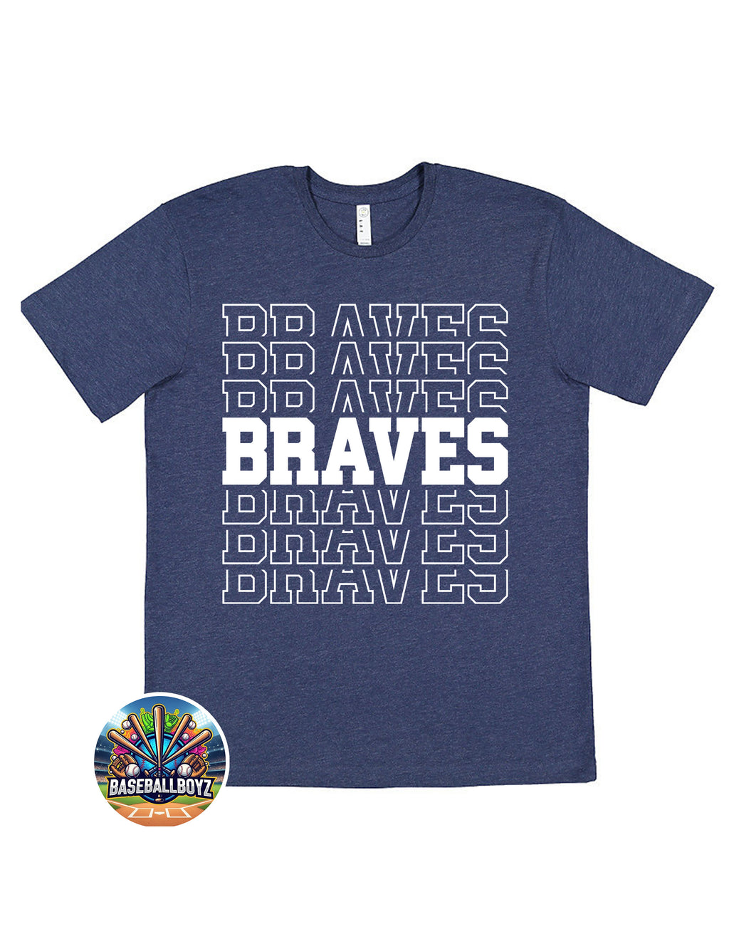 Stacked Text Braves T-Shirt