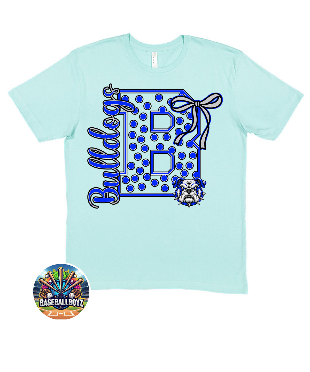 Bulldogs Bow Mascot Team Graphic T-Shirt