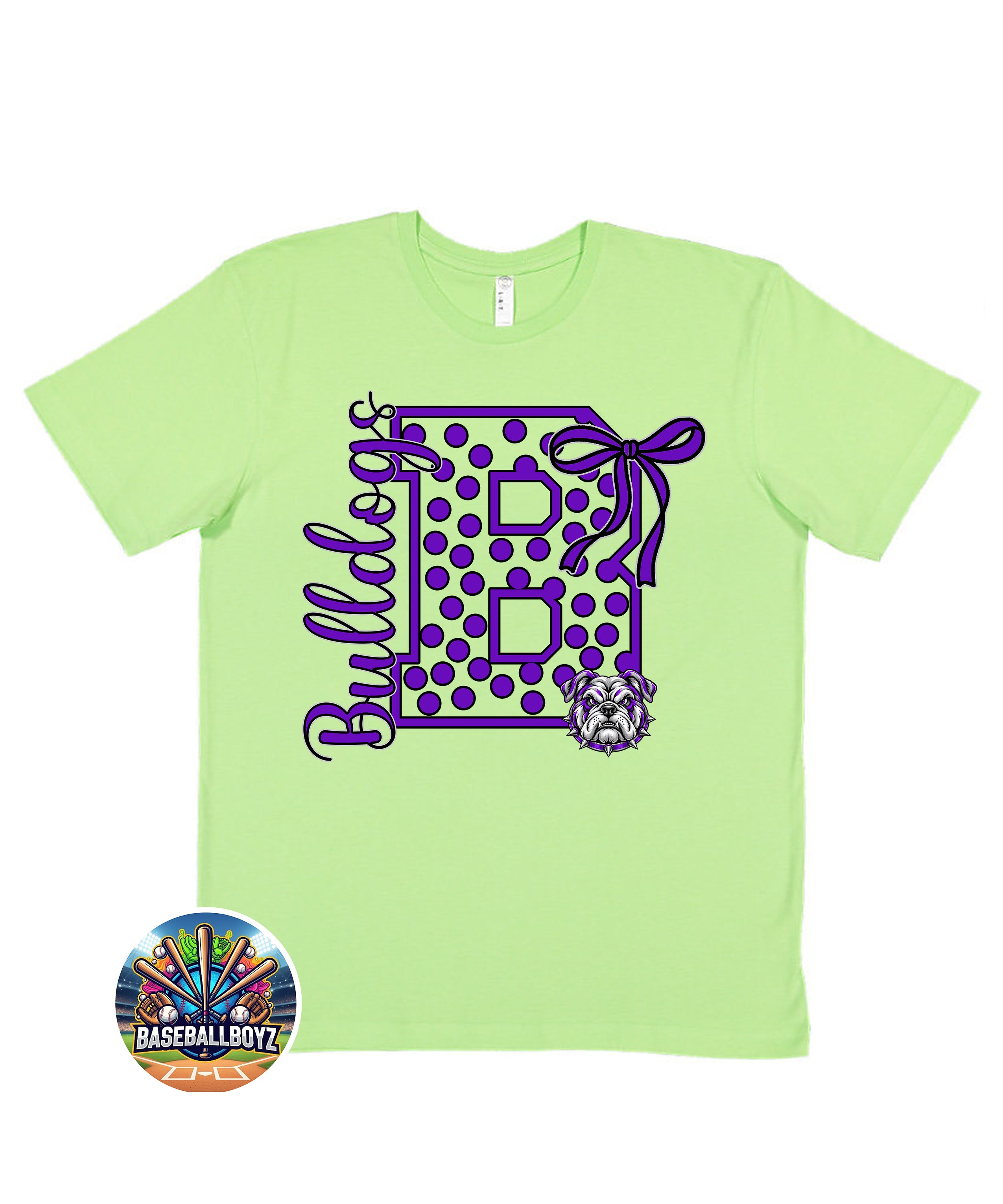Bulldogs Bow Mascot Team Graphic T-Shirt