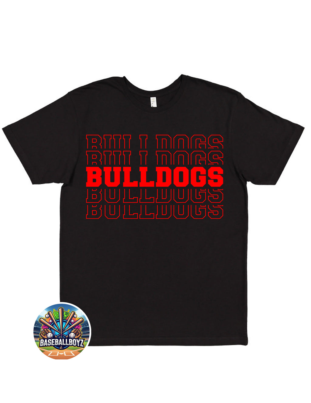 Stacked Bulldogs Text T-Shirt
