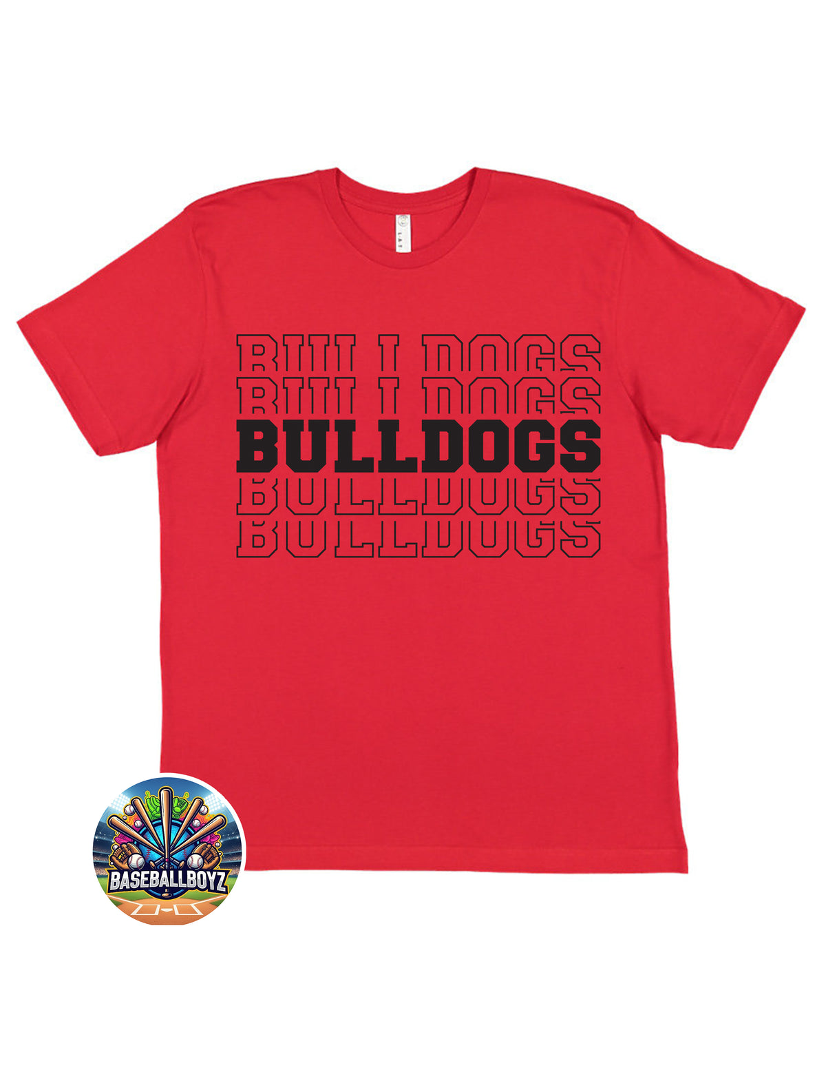Stacked Bulldogs Text T-Shirt