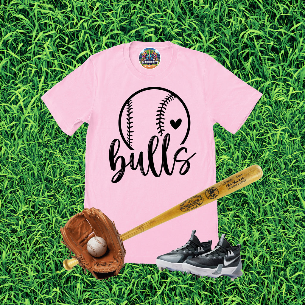 Bulls Baseball Team Graphic T-Shirt