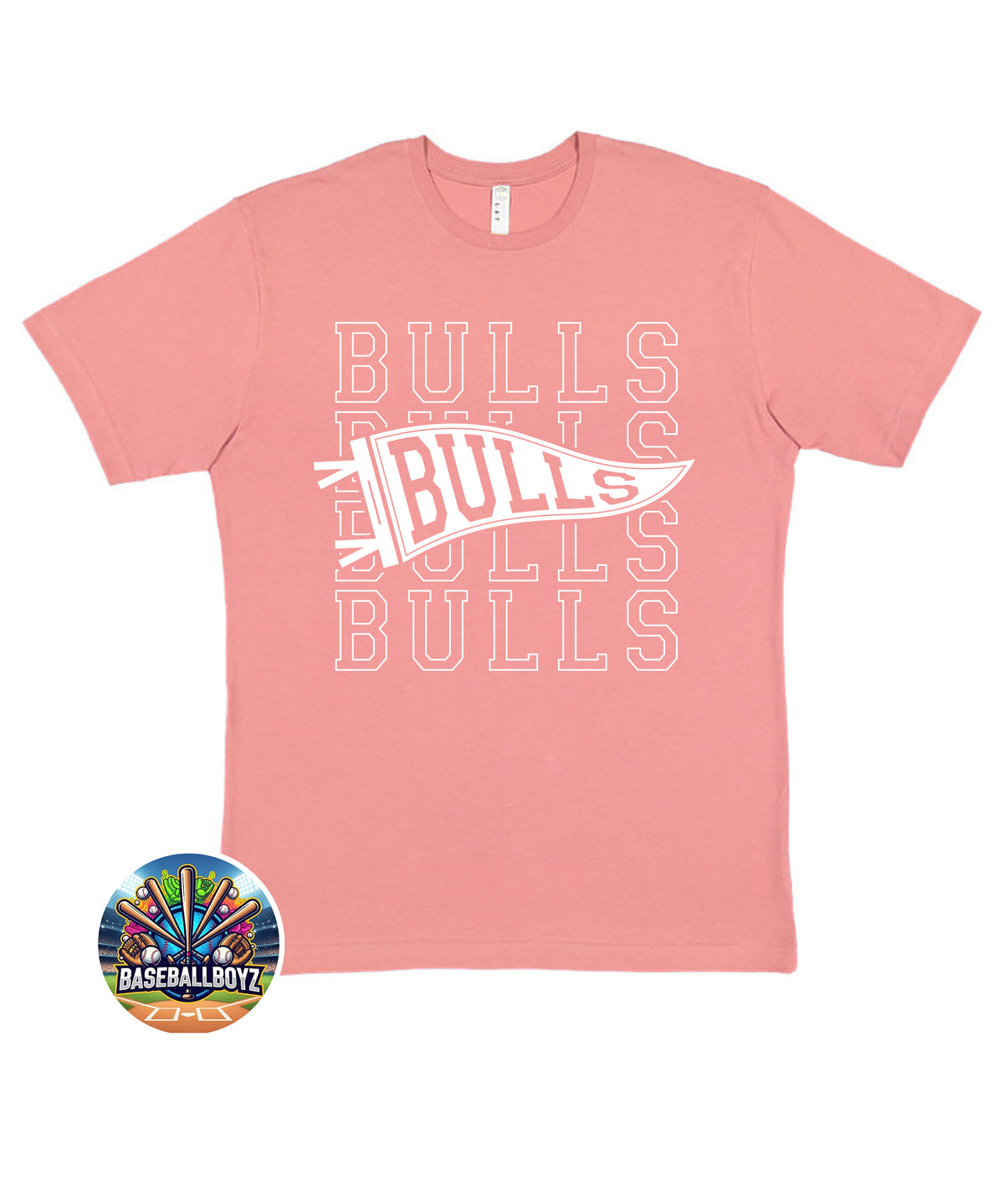 Bulls Stacked Pennant Team Graphic T-Shirt